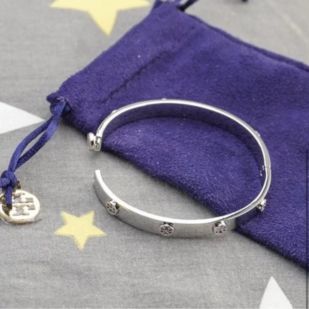 Tory Burch authentic Silver Bracelet with charmed dust bag! NEW! - Picture 3 of 4